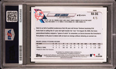 Deivi Garcia RC 2021 Topps Chrome Sapphire Red Rookie Auto SP 4/5 PSA 10-2