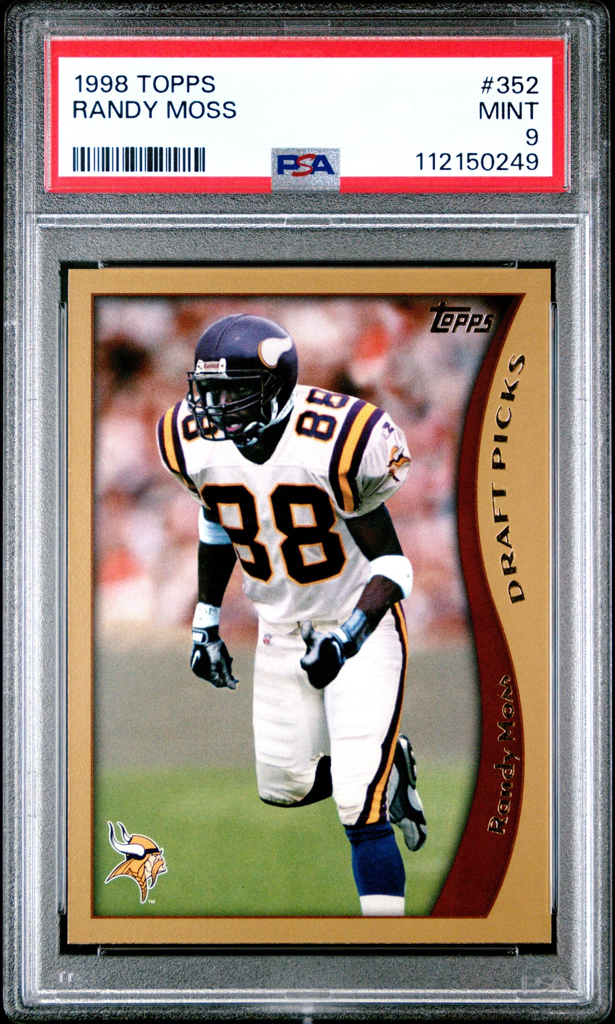 Randy Moss RC 1998 Topps Rookie #352 PSA 9-1