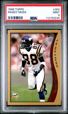 Randy Moss RC 1998 Topps Rookie #352 PSA 9-1