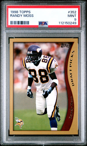Randy Moss RC 1998 Topps Rookie #352 PSA 9