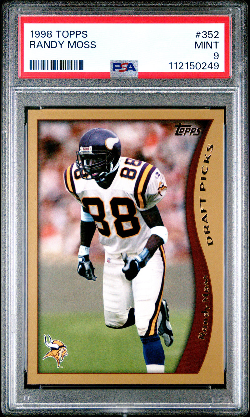 Randy Moss RC 1998 Topps Rookie #352 PSA 9-1