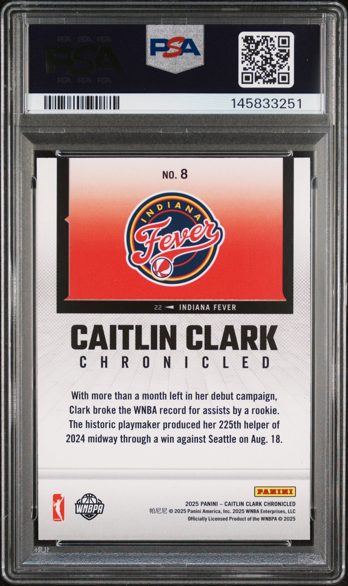 Caitlin Clark 2025 Panini CC Collection Red Ice #8 PSA 10-2