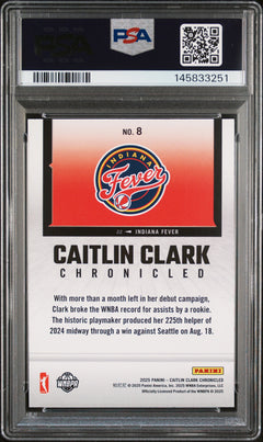Caitlin Clark 2025 Panini CC Collection Red Ice #8 PSA 10-2