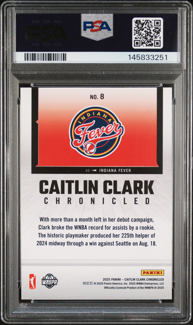 Caitlin Clark 2025 Panini CC Collection Red Ice #8 PSA 10-2