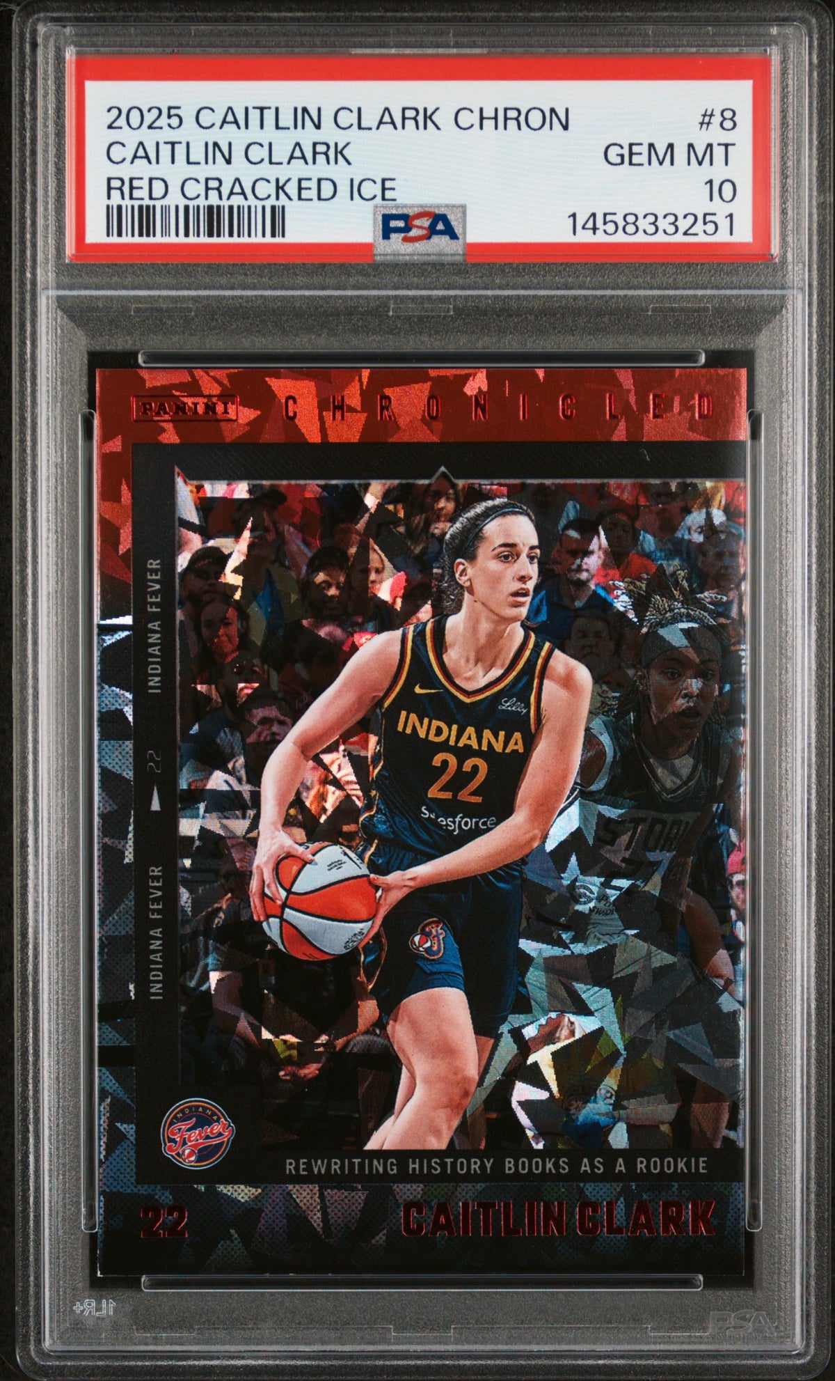 Caitlin Clark 2025 Panini CC Collection Red Ice #8 PSA 10
