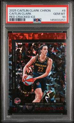 Caitlin Clark 2025 Panini CC Collection Red Ice #8 PSA 10-1