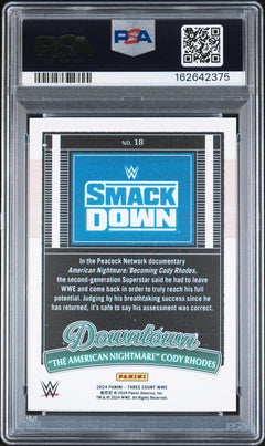Cody Rhodes 2024 Panini Three Count WWE Downtown! Case Hit SSP #18 PSA 8-2