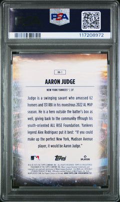 Aaron Judge 2025 Topps Home Field Advantage SSP PSA 9-2