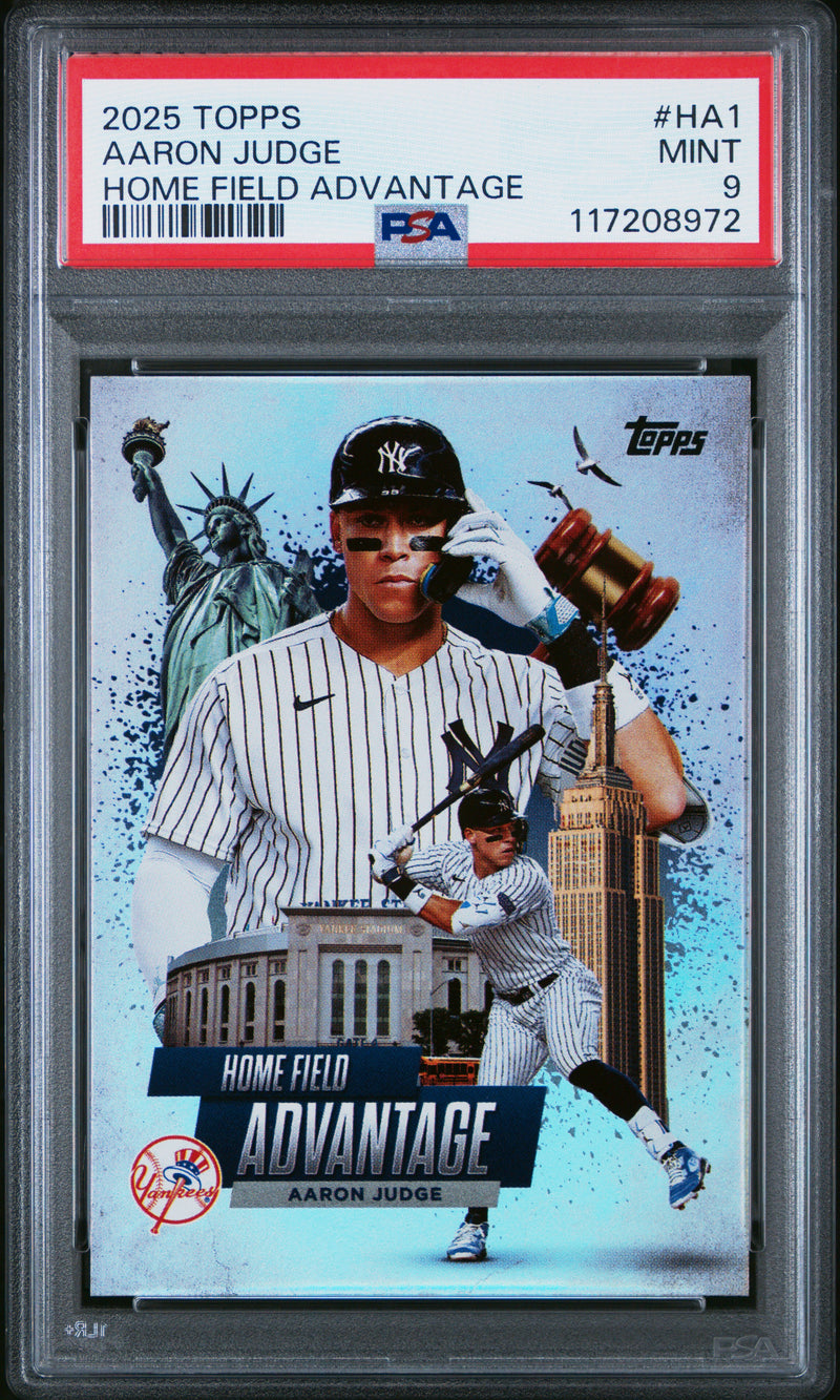 Aaron Judge 2025 Topps Home Field Advantage SSP PSA 9-1