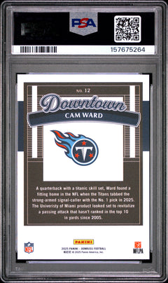 Cam Ward 2025 Panini Donruss Downtown #12 PSA 10-2