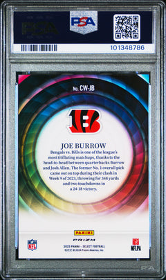 Joe Burrow 2023 Panini Select Color Wheel #CWJB PSA 10-2