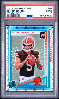 Dillon Gabriel 2025 Panini Donruss Optic Team Logo 31/32 #263 PSA 9-1