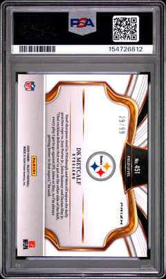 Dk Metcalf 2025 Panini Select Tri-Color Prizm 29/99 #451 PSA 10-2