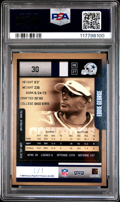 Eddie George 2004 Playoff Contenders Championship Ticket 1/1 #30 PSA 8-2