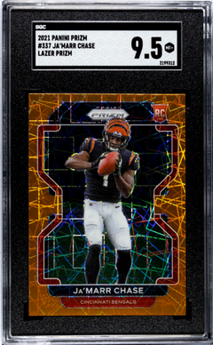 Ja'Marr Chase 2021 Panini Prizm Lazer Prizm #337 SGC 9.5-1