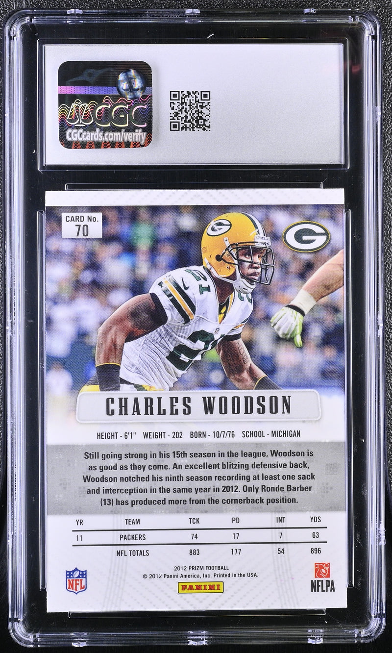 Charles Woodson 2012 Prizm #70 CGC 10-2