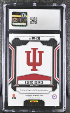 Kurtis Rourke 2025 Prizm Draft Picks Draft Picks Autographs #DPA-KRE CGC 10-2