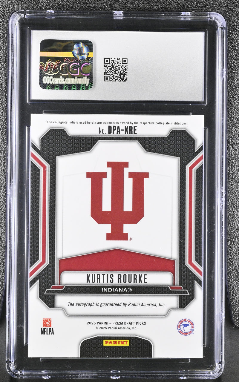 Kurtis Rourke 2025 Prizm Draft Picks Draft Picks Autographs #DPA-KRE CGC 10-2