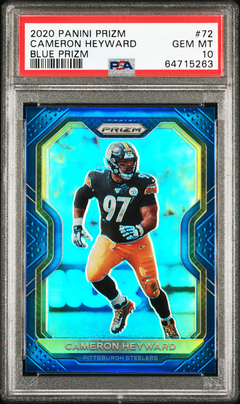 Cameron Heyward 2020 Panini Prizm Blue Prizm #72 PSA 10-1