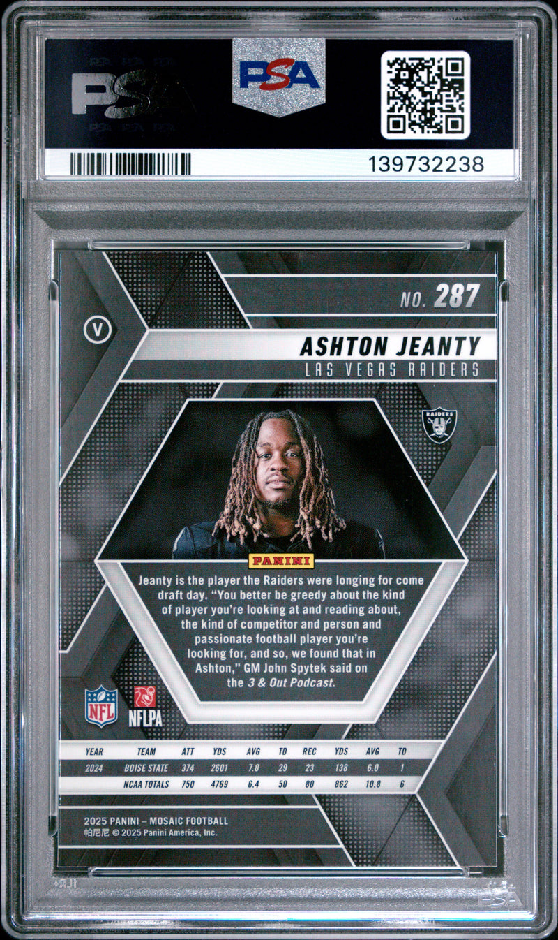 Ashton Jeanty 2025 Panini Mosaic #287 139732238-2