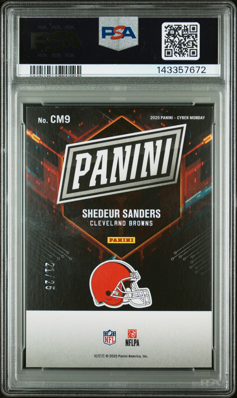 Shedeur Sanders 2025 Panini Cyber Monday-Silver 21/25 #CM9 PSA 8.5-2