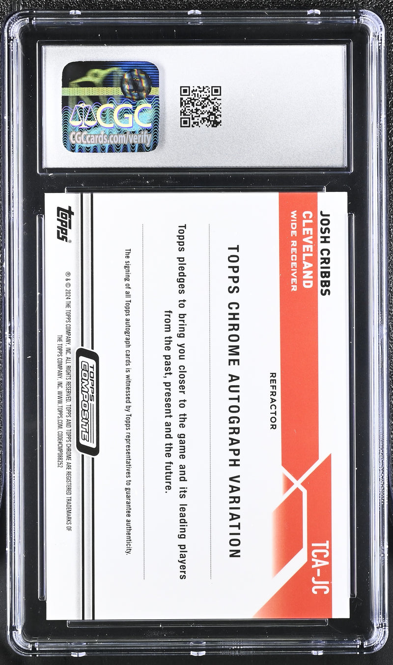 Josh Cribbs Refractor 2023 Composite Chrome Autographs 121/299 #TCA-JC CGC 10-2
