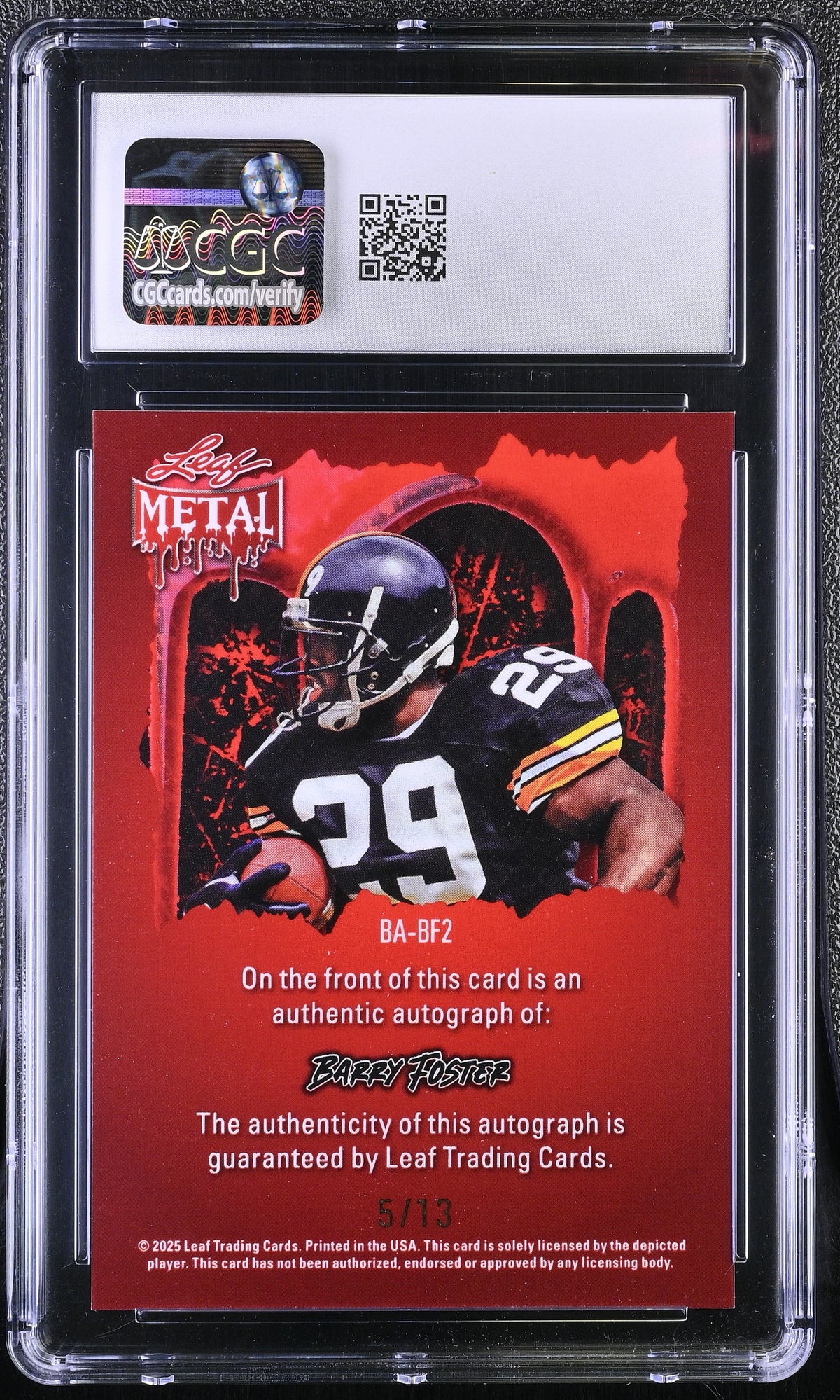 Barry Foster Super Prismatic Gold Pumpkin 2025 Metal Halloween Autographs 5/13 #BA-BF2 CGC 10-2