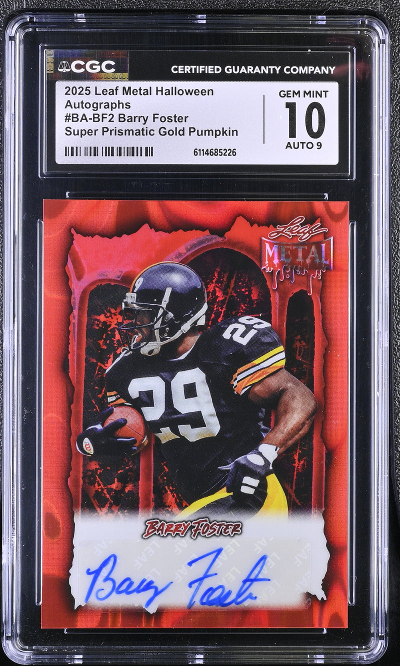 Barry Foster Super Prismatic Gold Pumpkin 2025 Metal Halloween Autographs 5/13 #BA-BF2 CGC 10-1