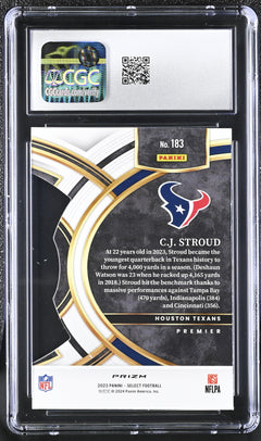 C.J. Stroud Red & Yellow Die-Cut 2023 Select #183 CGC 10-2