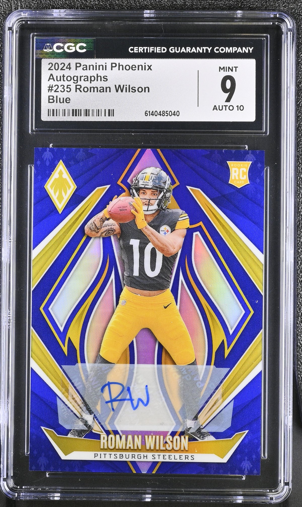 Roman Wilson Blue 2024 Phoenix Autographs 12/49 #235 CGC 9 Auto 10-1