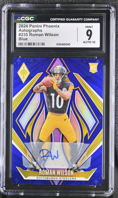 Roman Wilson Blue 2024 Phoenix Autographs 12/49 #235 CGC 9 Auto 10-1