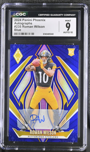 Roman Wilson Blue 2024 Phoenix Autographs 12/49 #235 CGC 9 Auto 10