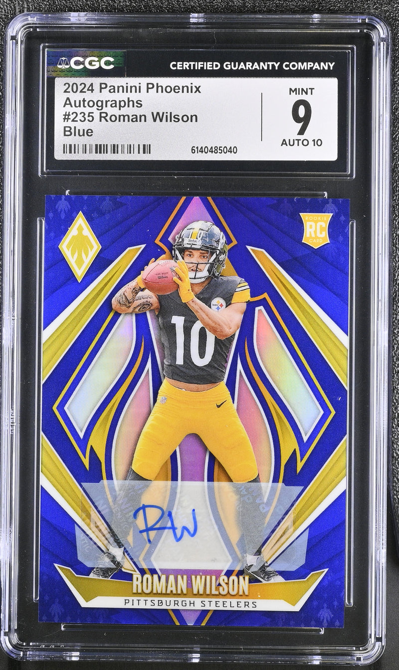 Roman Wilson Blue 2024 Phoenix Autographs 12/49 #235 CGC 9 Auto 10-1