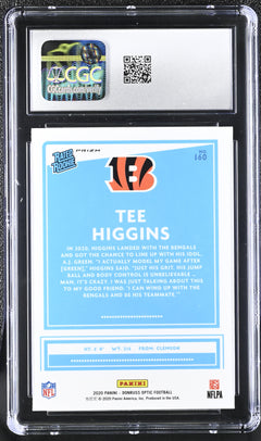 Tee Higgins Teal Velocity 2020 Optic #160 CGC 10-2
