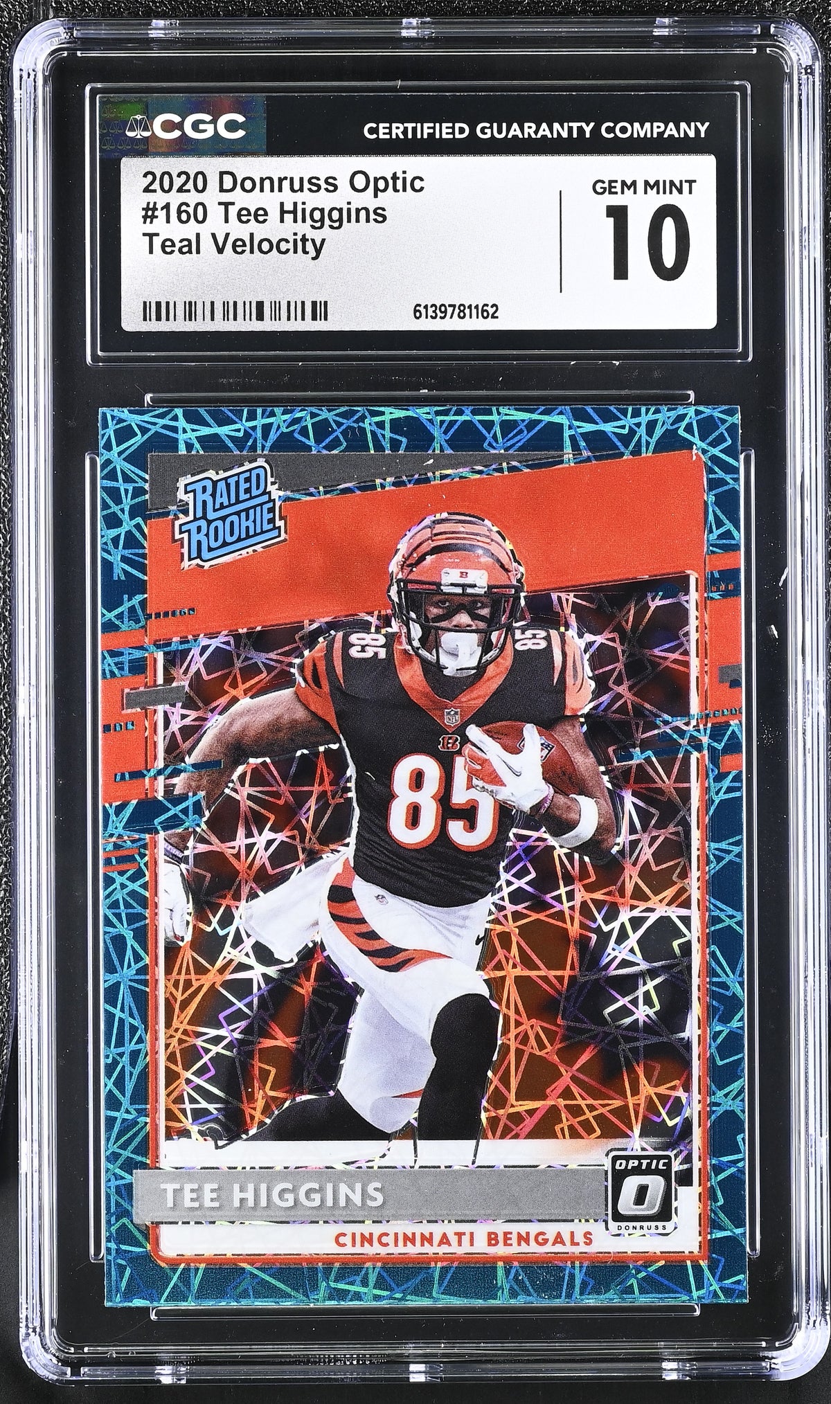Tee Higgins Teal Velocity 2020 Optic #160 CGC 10