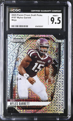 Myles Garrett Mojo 2025 Prizm Draft Picks 5/25 #197 CGC 9.5-1