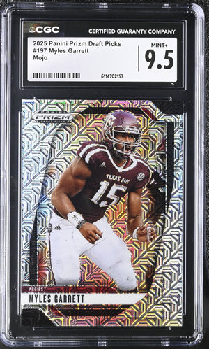 Myles Garrett Mojo 2025 Prizm Draft Picks 5/25 #197 CGC 9.5