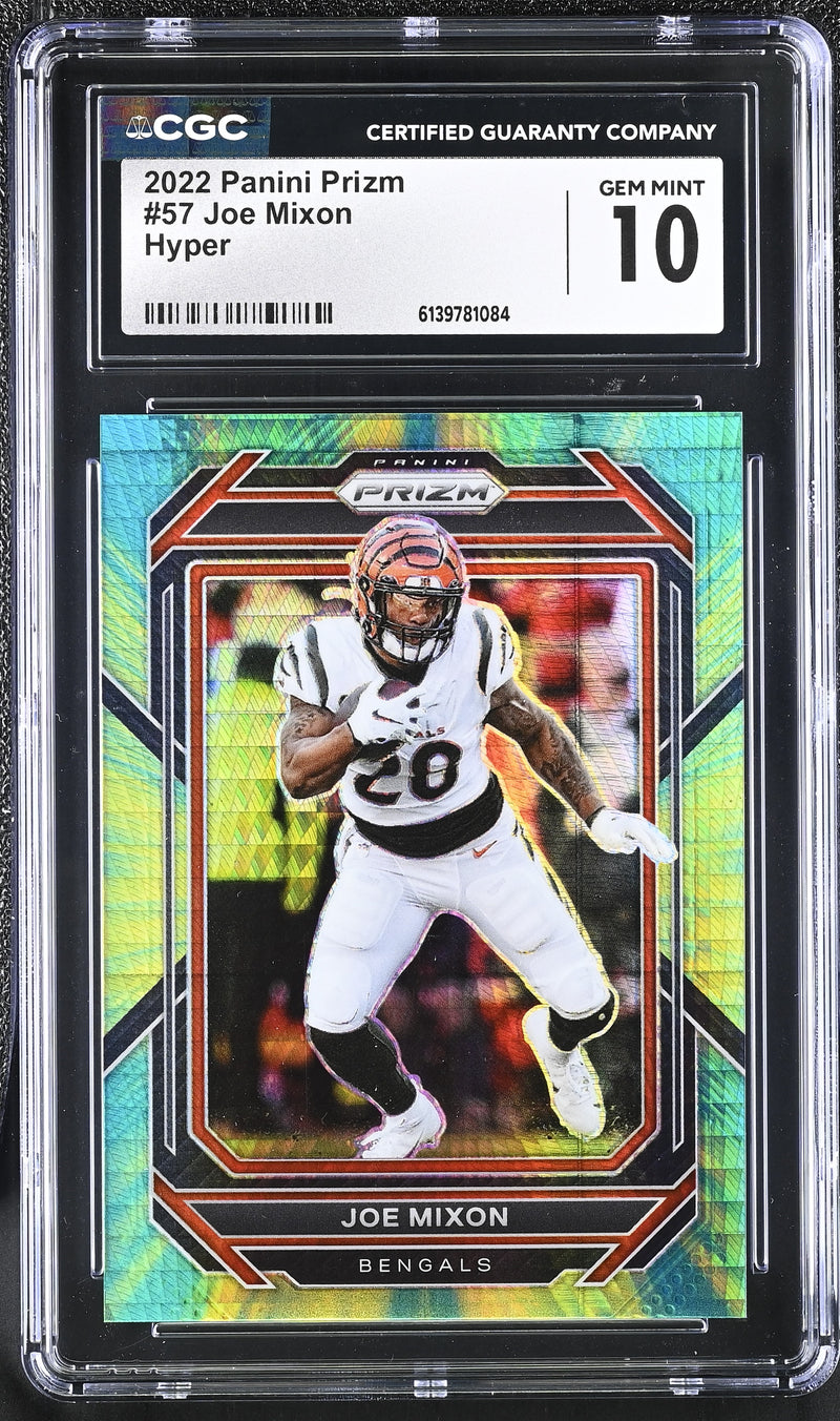 Joe Mixon Hyper 2022 Prizm 60/175 #57 CGC 10-1