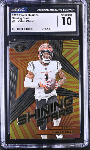 Ja'Marr Chase 2023 Illusions Shining Stars #8 CGC 10