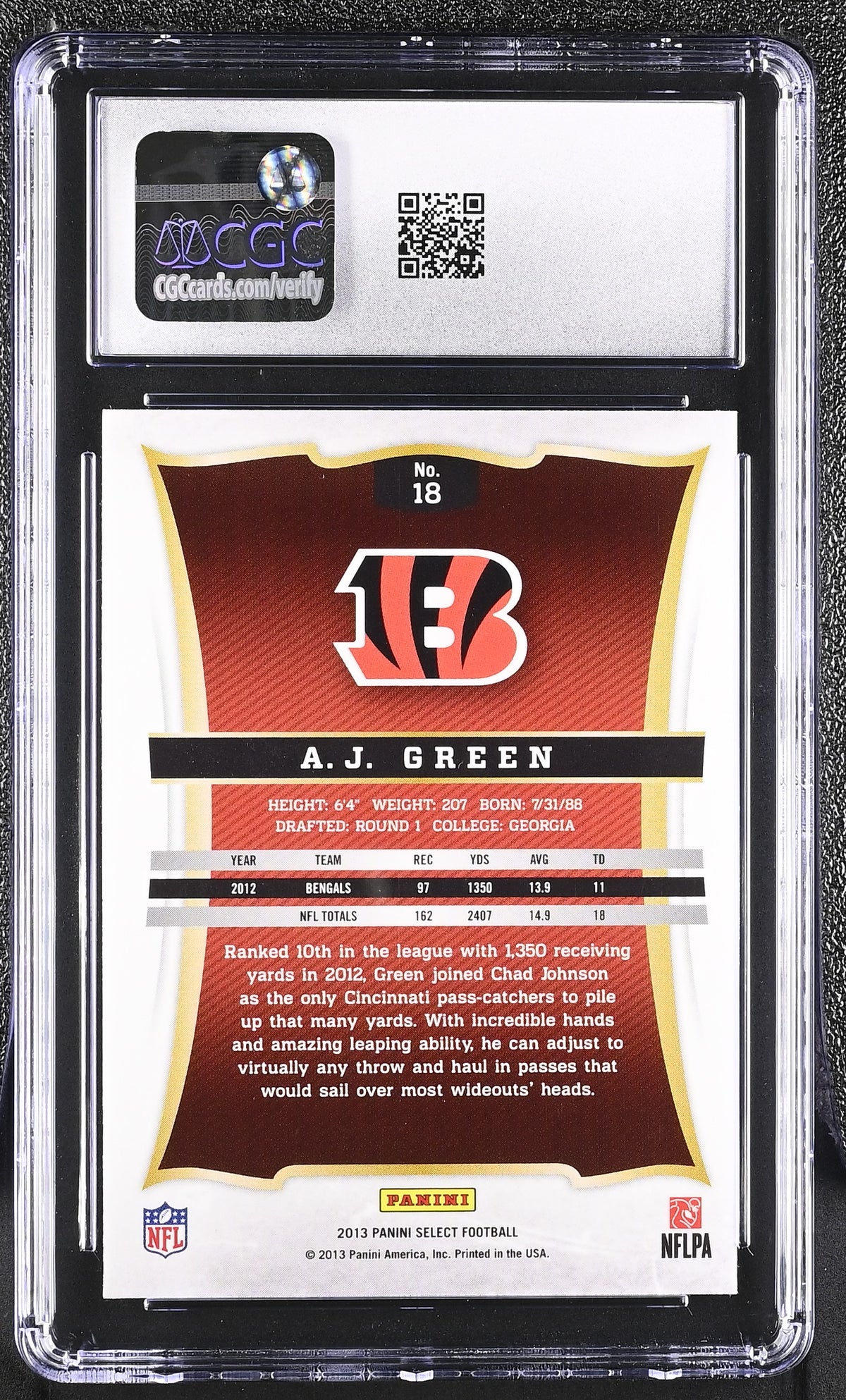 A.J. Green 2013 Select #18 CGC 9.5-2