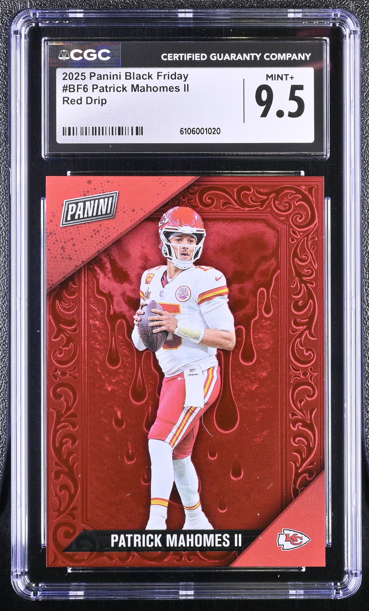 Patrick Mahomes II Red Drip 2025 Black Friday #BF6 CGC 9.5