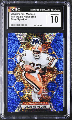 Ozzie Newsome Blue Sparkle 2023 Mosaic 15/96 #54 CGC 10-1