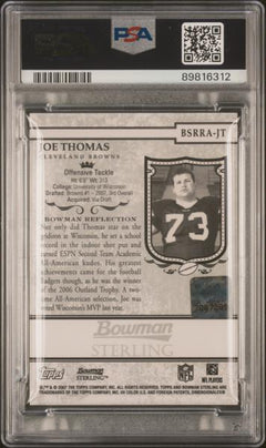 Joe Thomas 2007 Bowman Sterling Rookie Relics Autograph #BSRRA-JT PSA 10-2