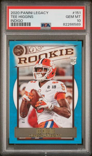 Tee Higgins 2020 Panini Legacy Indigo 7/25 #151 PSA 10