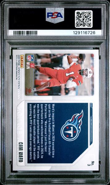 Cam Ward 2025 Panini Donruss Elite Extra Edition 763/799 #3 PSA 10-2