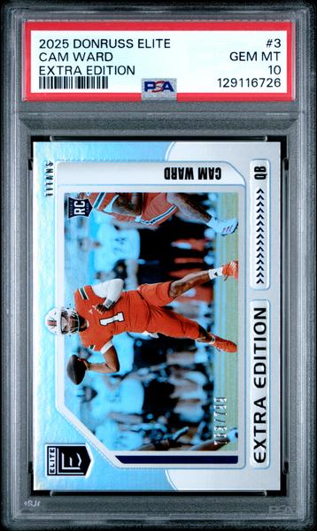 Cam Ward 2025 Panini Donruss Elite Extra Edition 763/799 #3 PSA 10