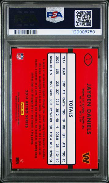 Jayden Daniels 2024 Panini Donruss Optic 2014 Retro Series #2 PSA 10-2