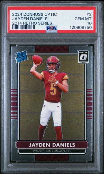 Jayden Daniels 2024 Panini Donruss Optic 2014 Retro Series #2 PSA 10-1