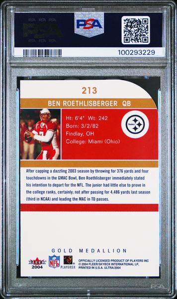 Ben Roethlisberger 2004 Ultra Gold Medallion #213 PSA 9-2