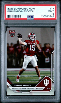 Fernando Mendoza 2025 Bowman U Now #17 PSA 9-1